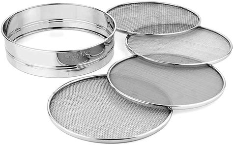 Buy Sr Kitchen Kart Stainless Steel 4 in 1 Interchangeable Sieve Set of ...