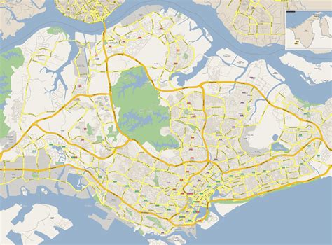 Large detailed road map of Singapore. Singapore large detailed road map | Vidiani.com | Maps of ...
