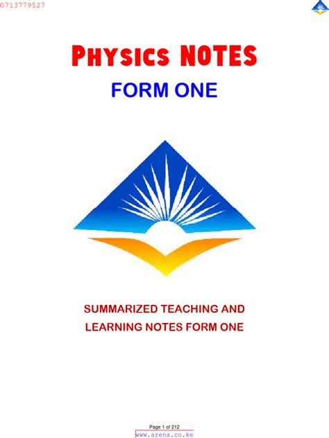 Physics Form 1 Notes Topic 的图像结果