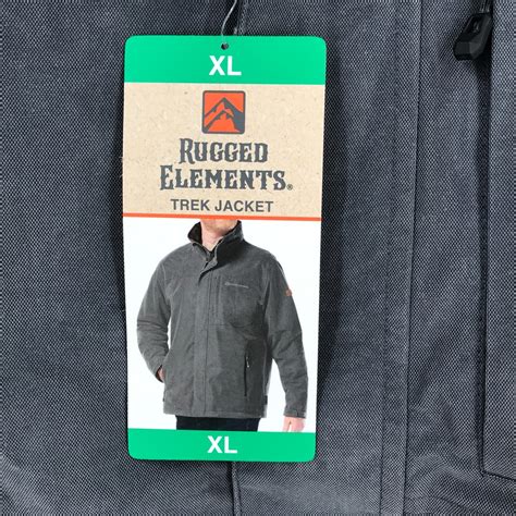 Rugged Elements Mens Jacket XL Gray Full Zip Hooded Wind Water Resistant Lined | eBay