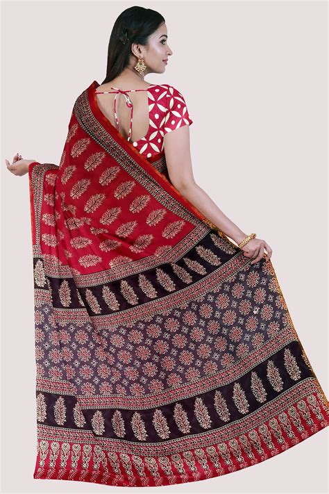 AADITA Block Printed Mul Cotton Saree – Vaagmi World