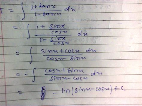 [Best Answer] integrate 1+tanx /1-tanx - Brainly.in