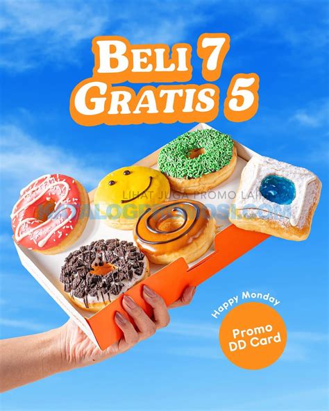 Promo DUNKIN DONUTS - BELI 7 GRATIS 5 DONUT dengan menggunakan DD CARD
