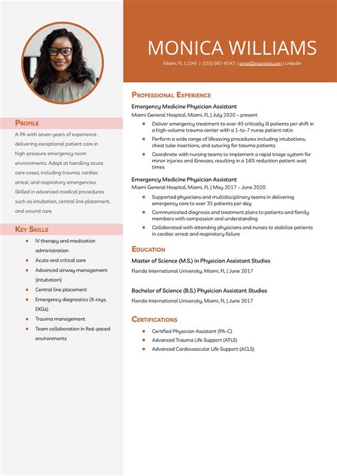 Best Physician Assistant Resume Examples and Templates for 2025