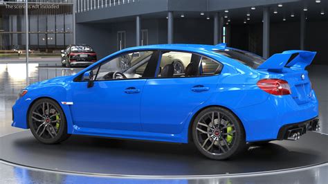 Subaru WRX STI 2021 Sedan Blue 3D Model $99 - .gltf .obj .ma .max .upk .unitypackage .c4d .fbx ...
