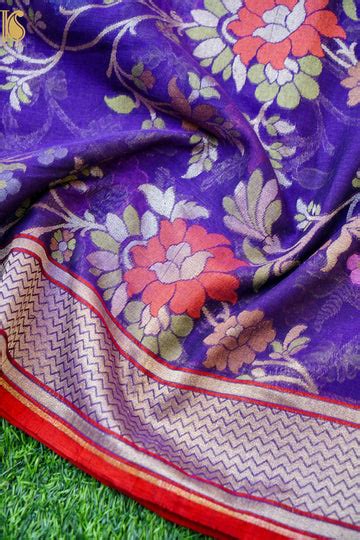 Banarasi Cotton Handloom Jamdani Ektara Saree – Khinkhwab