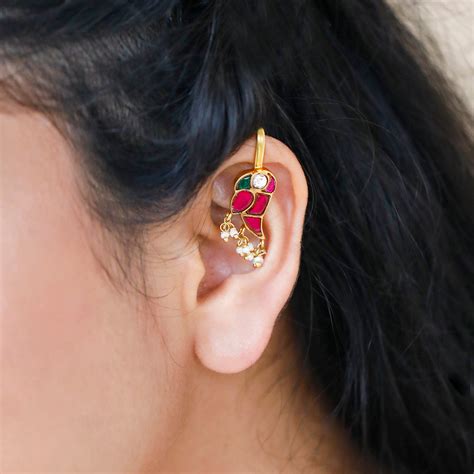 Mithu Silver 24k Gold Plated Clip on Bugadi/Earcuff – Unniyarcha