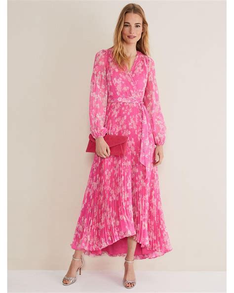 Retro Pink Floral Maxi Dress at Rebecca Bowens blog