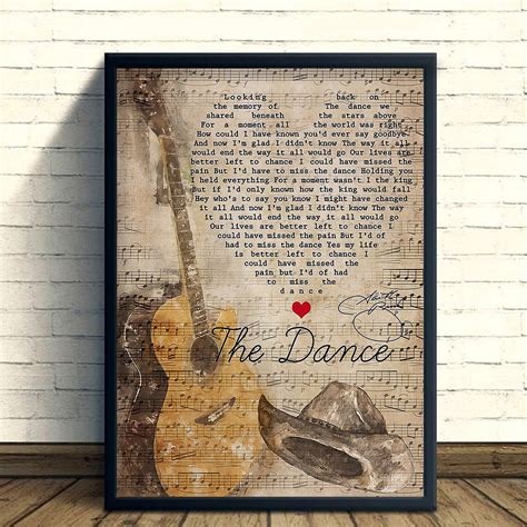 The Dance Lyrics Poster Garth Brooks Lyrics Canvas Poster | Etsy