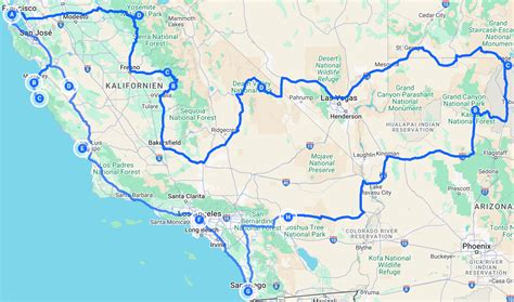 Mapa De California A Arizona
