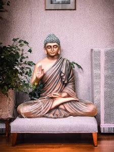 HDS Buddha showpiece 2 feet for Home Decor, office table , living ...