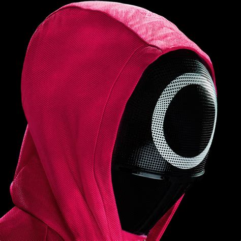 Squid Game Season 2 Wallpaper 4K, Pink guard, Black background, 5K