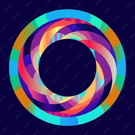 A circle with a rainbow colored circle on it | Premium AI-generated vector