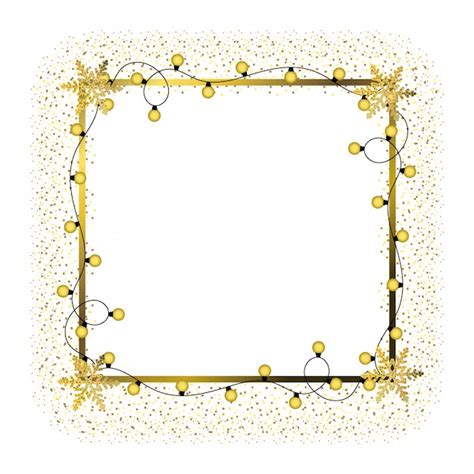 Luxury and elegant frame with yellow light bulbs cartoon | Premium Vector