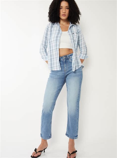 Buy Women Washed Slim Straight Jeans Online at just Rs. 1099.0 ...