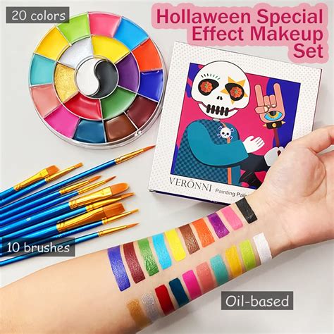 Buy Face Body Paint Makeup Set, SFX Special Effects 20 Colors Oil Based ...