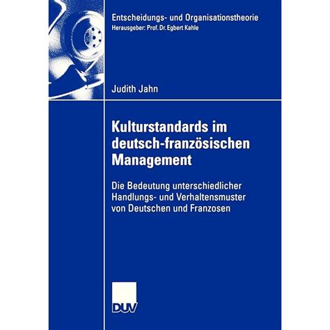 Buy Kulturstandards Im Deutsch-Französischen Management: Die Bedeutung ...