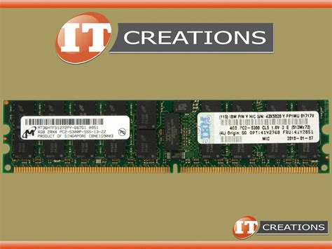 41Y2851 IBM / SAMSUNG 4GB PC2-5300P DDR2-667 PARITY REGISTERED ECC 2RX4 ...