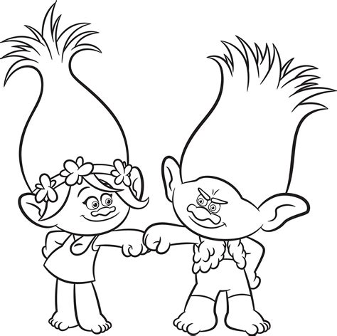 Free Printable Trolls Coloring Pages - Templates Printable