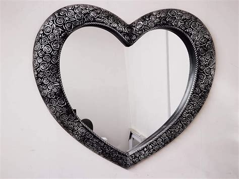 LARGE HEART SHAPE WALL MIRROR HOME DECOR LIVING ROOM WALL MIRROR HEART ...