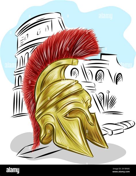 Centurion Roman Soldier with colosseum Stock Vector Image & Art - Alamy