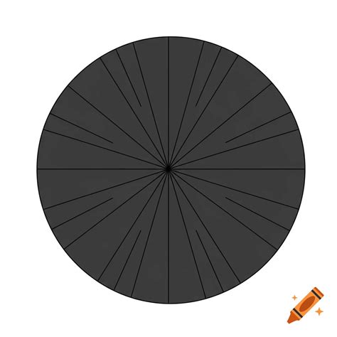 Circle divided into 26 equal parts on Craiyon