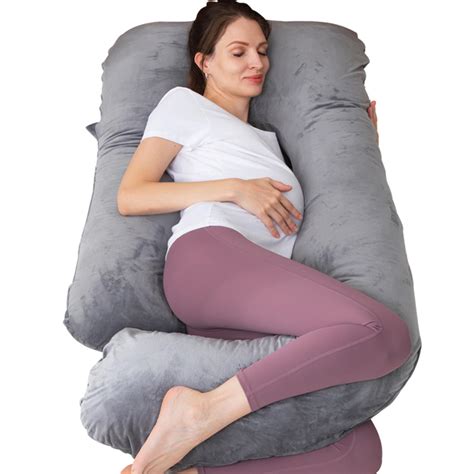 Pregnancy Pillows, 60 Inch U Shaped Full Body Maternity Pillow for ...