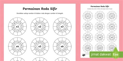 Matematik Permainan Roda Sifir Tahun 1 (teacher made)