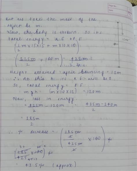 an object is thrown downward direction from a height of 10 metre with ...