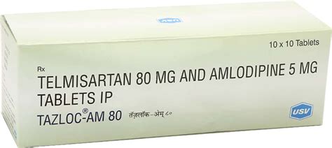 Tazloc Am 80mg Strip Of 10 Tablets: Uses, Side Effects, Price & Dosage ...