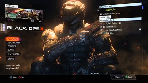 Image result for Cod Bo3 Main Menu