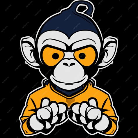 Premium Vector | Monkey middle finger vector illustration