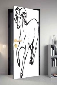 qth 213 cm Line Art Dor-0270 Design Door Sticker Self Adhesive Sticker ...