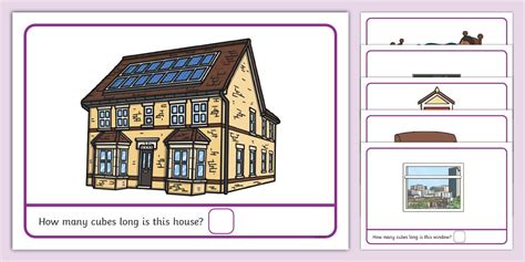 👉 Measuring with Cubes Home-Themed Activity Mat - Twinkl