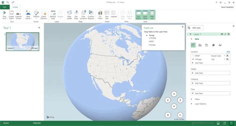 Image result for 3D Map Excel Tutorial How to Add Layer