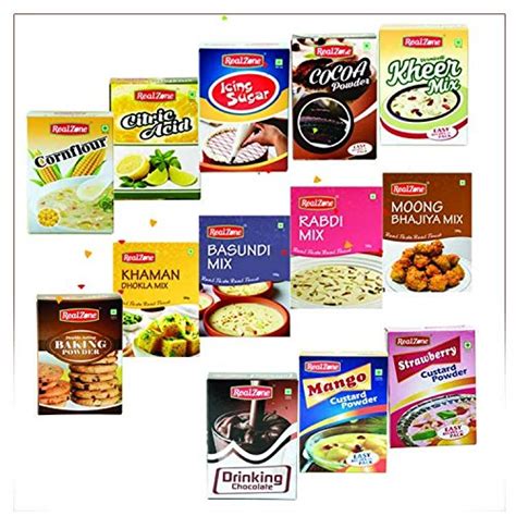 Realzone Combo of Cornflour, Citric Acid, Icing Sugar, Cocoa Powder ...