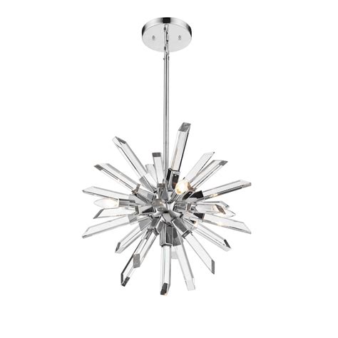 Z-Lite Burst 4-Light Polished Chrome Modern/Contemporary Crystal ...