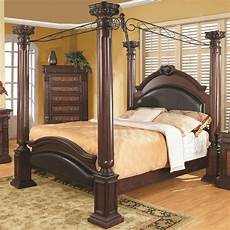 Beds With Posts by New Prado Formal Traditional Cherry Finish Wood Four Post Beds With Posts