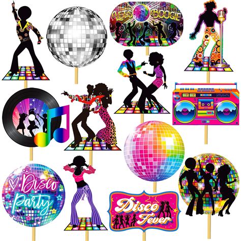 Amazon.com: 26pcs 1970s Disco Fever Party Centerpiece Sticks 70s Disco ...