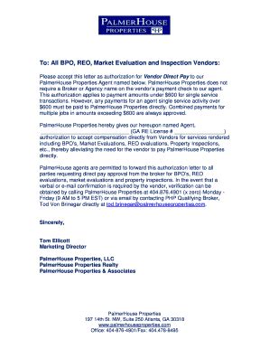 Fillable Online To: All BPO, REO, Market Evaluation and Inspection ...