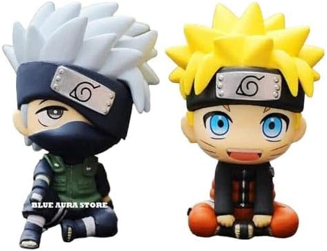 Blue Aura Anime Action Figures Set of 2 Toy for Car Dashboard ...