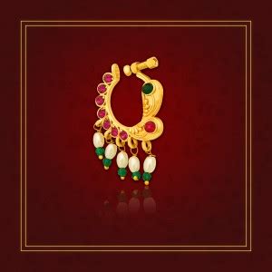 Drashti Collection Gold-plated Plated Brass Nose Ring Price in India ...