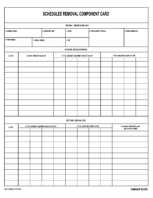 SCHEDULED REMOVAL COMPONENT CARD - NAVAIR - Navair Navy - Fill and Sign ...
