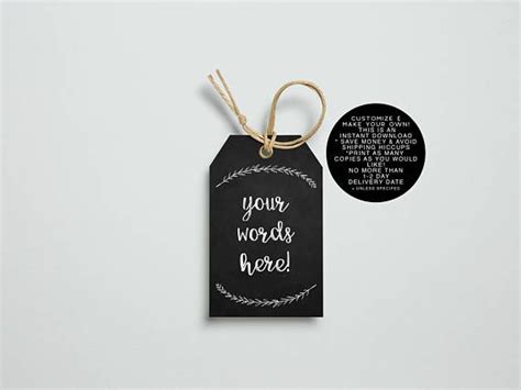 Custom Gift Tag Printable Tags Custom Printable Gift Tags | Gift tags ...