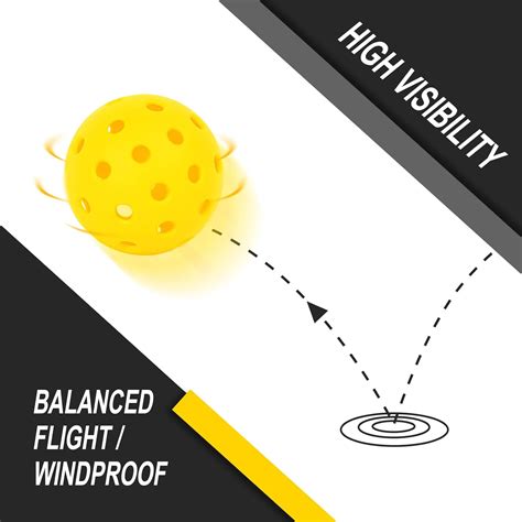 Buy EJEAS Pickleball Balls | 40 Holes Outdoor Pickleballs | High ...