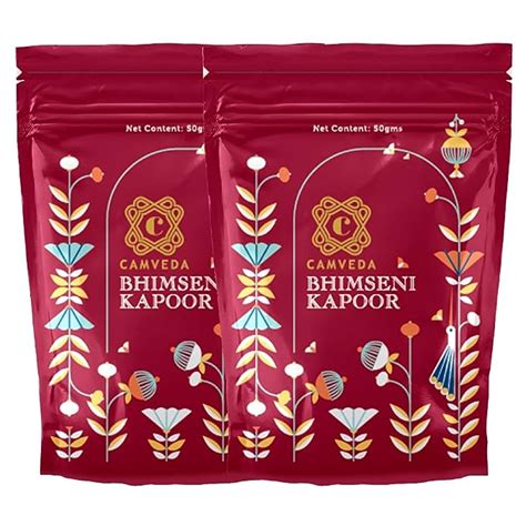 Camveda Pure Bhimseni Camphor Kapoor/Kapur Jar 100gm (50gX2) | 100% ...