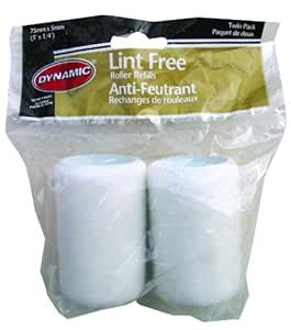Dynamic HB461725 75mm x 5mm Trim Lint-Free Paint Roller Refill, 2-Pack ...