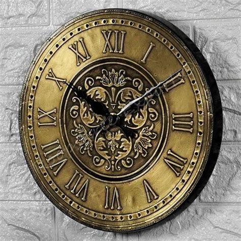 Buy Vintage Clock Brass Handcrafted Wooden Wall Clock/One Year Warranty ...