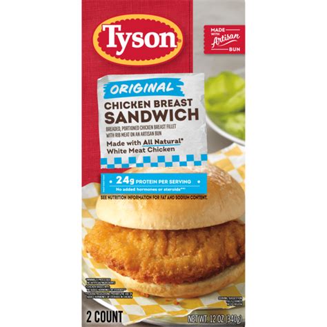 Tyson Original Chicken Breast Sandwich (2 ct) Delivery or Pickup Near ...