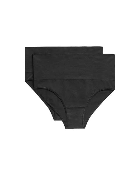 Buy 2pk Light Control Seamless High Leg Knickers at Marks & Spencer